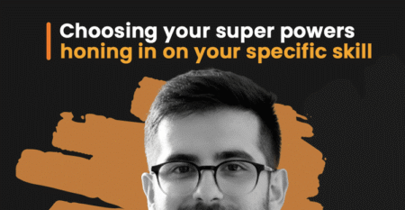 Webinar poster on trading skills featuring a young man. Webinar poster on trading skills featuring a young man.