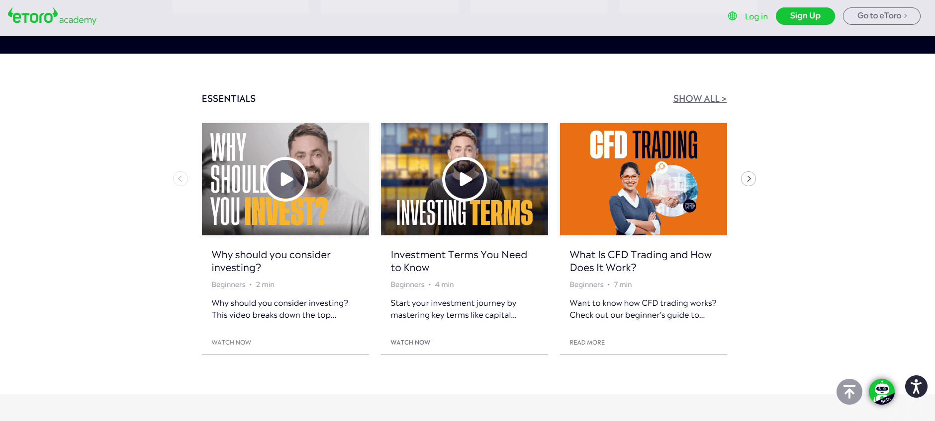 eToro Education Resources