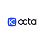 Octa logo featuring a blue icon and bold text.