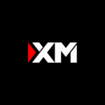 XM broker logo on a black background