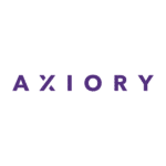Axiory logo in purple color on a white background
