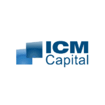 ICM Capital logo in blue and white colors