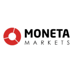Moneta Markets logo featuring a red icon and bold text