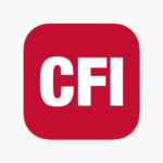 CFI logo on a red background for financial education