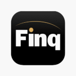 Finq logo on a black background, featuring modern design.