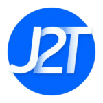 Just2Trade logo on a blue background