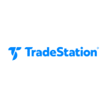 TradeStation logo in blue on a white background
