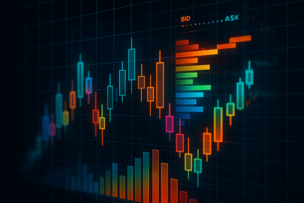 Image shows hollow candle sticks in a 'rainbow color' effect