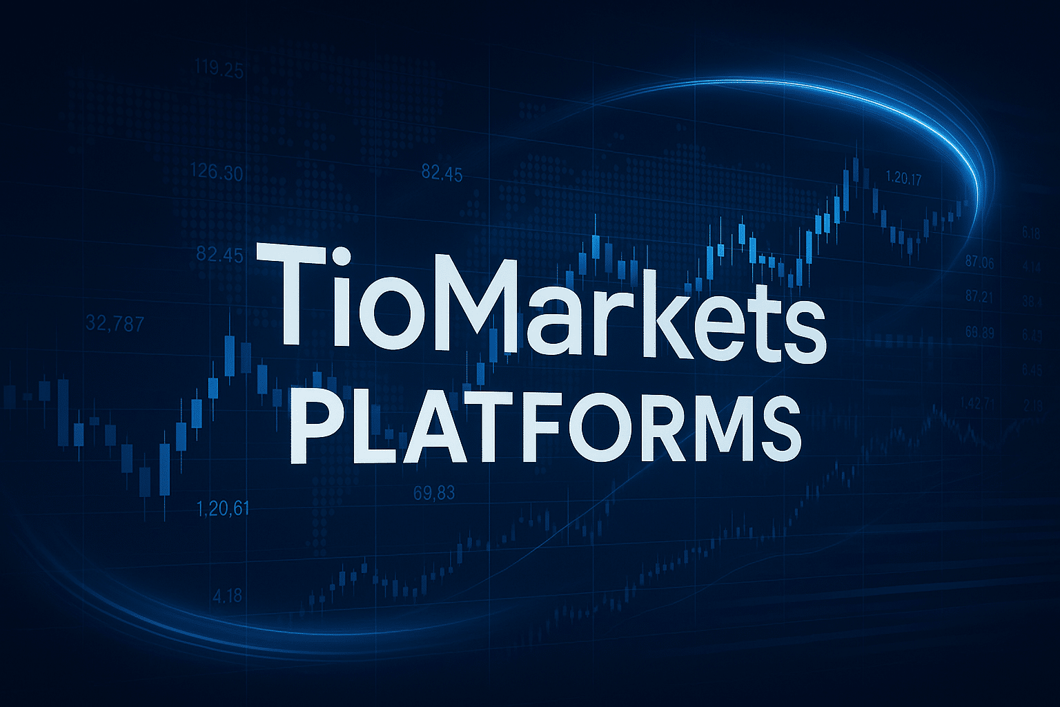 image of a trading chart with TioMarkets Platforms as text overly