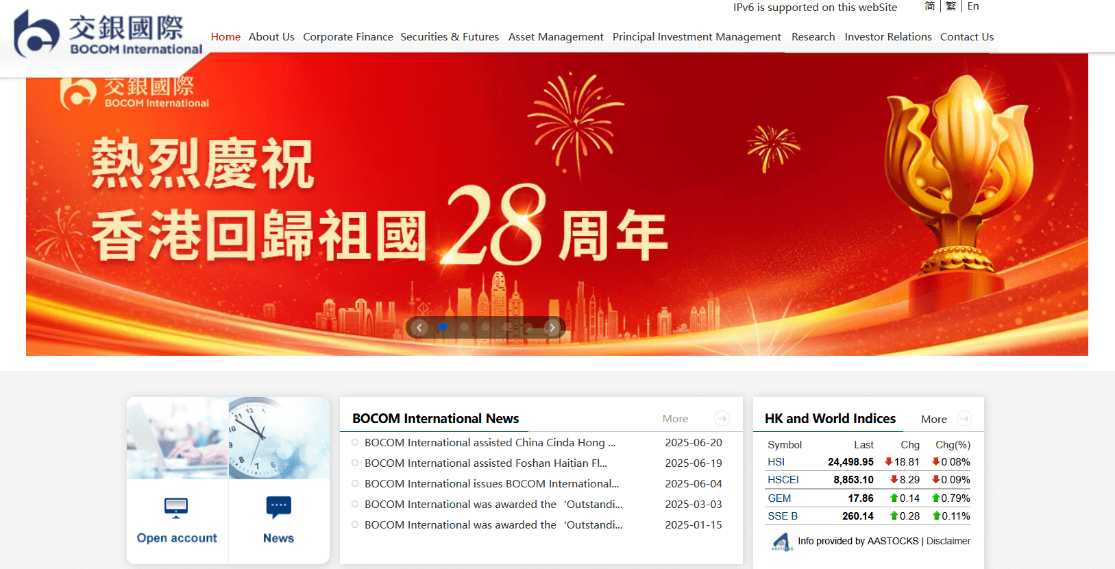 BOCOM International overview