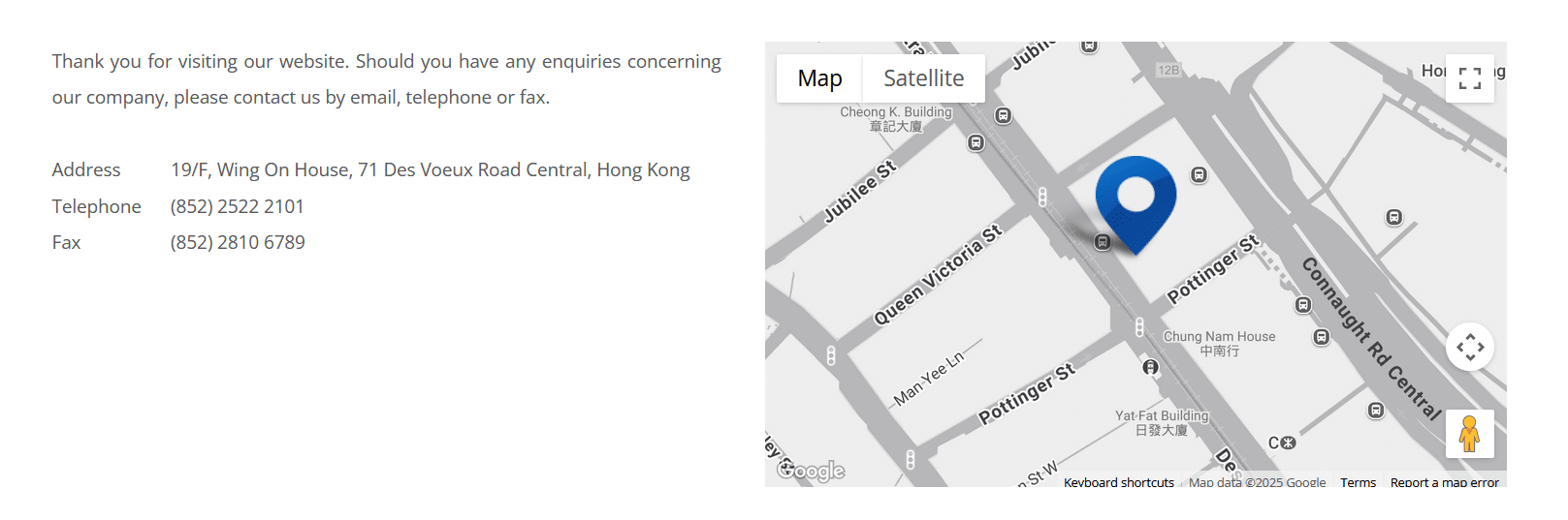 First Shanghai contact us