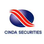 Cinda Securities logo featuring blue oval and red stripes