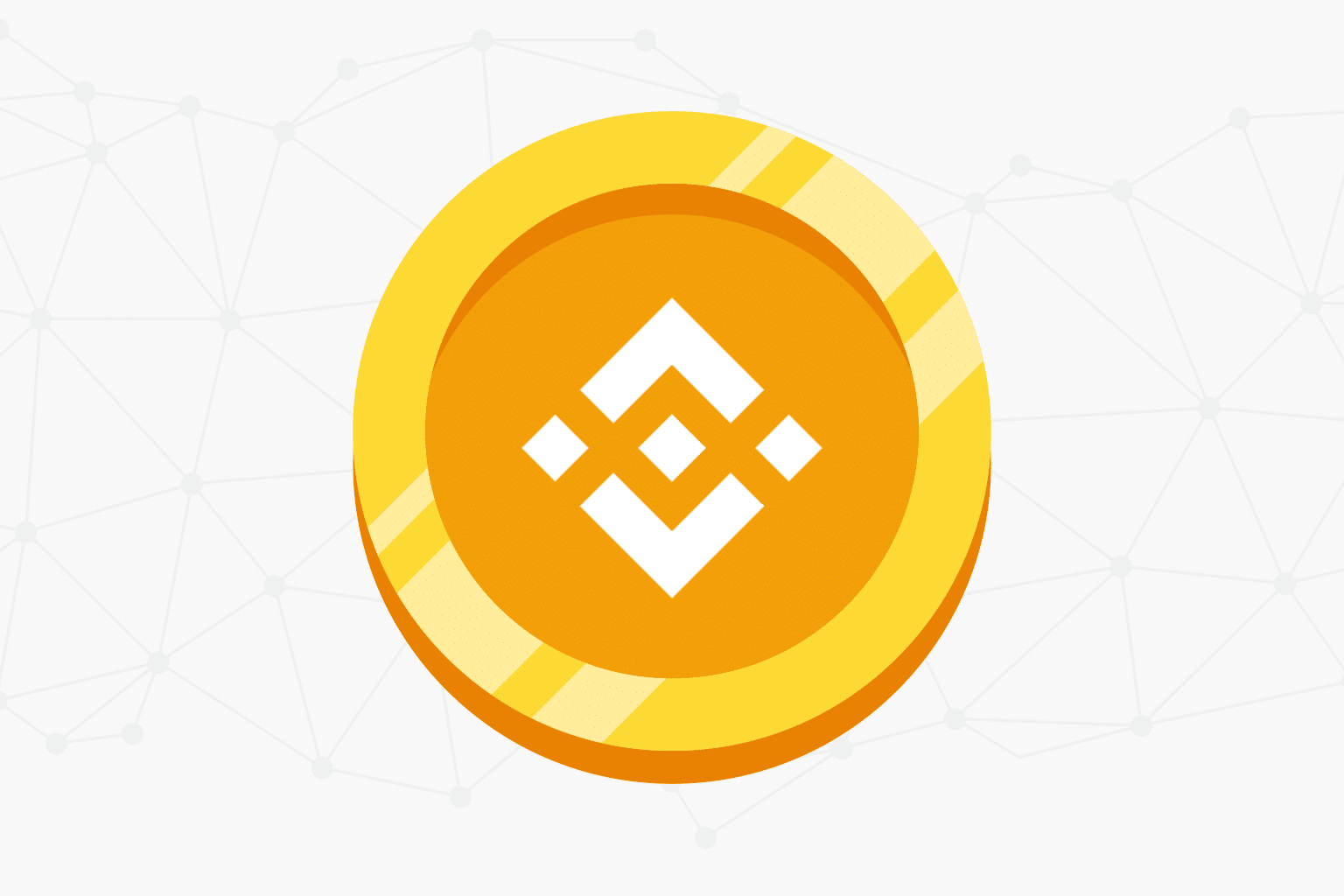 Binance cryptocurrency coin on a digital background