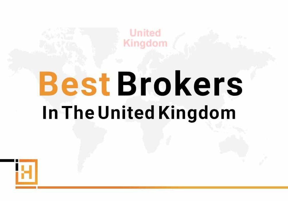 Graphic showing the best brokers in the United Kingdom