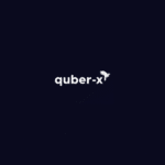 Logo of Quber-X on a dark background