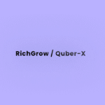 RichGrow and Quber-X logo on a purple background