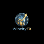 WincityFX logo featuring a rising graph in a circular design