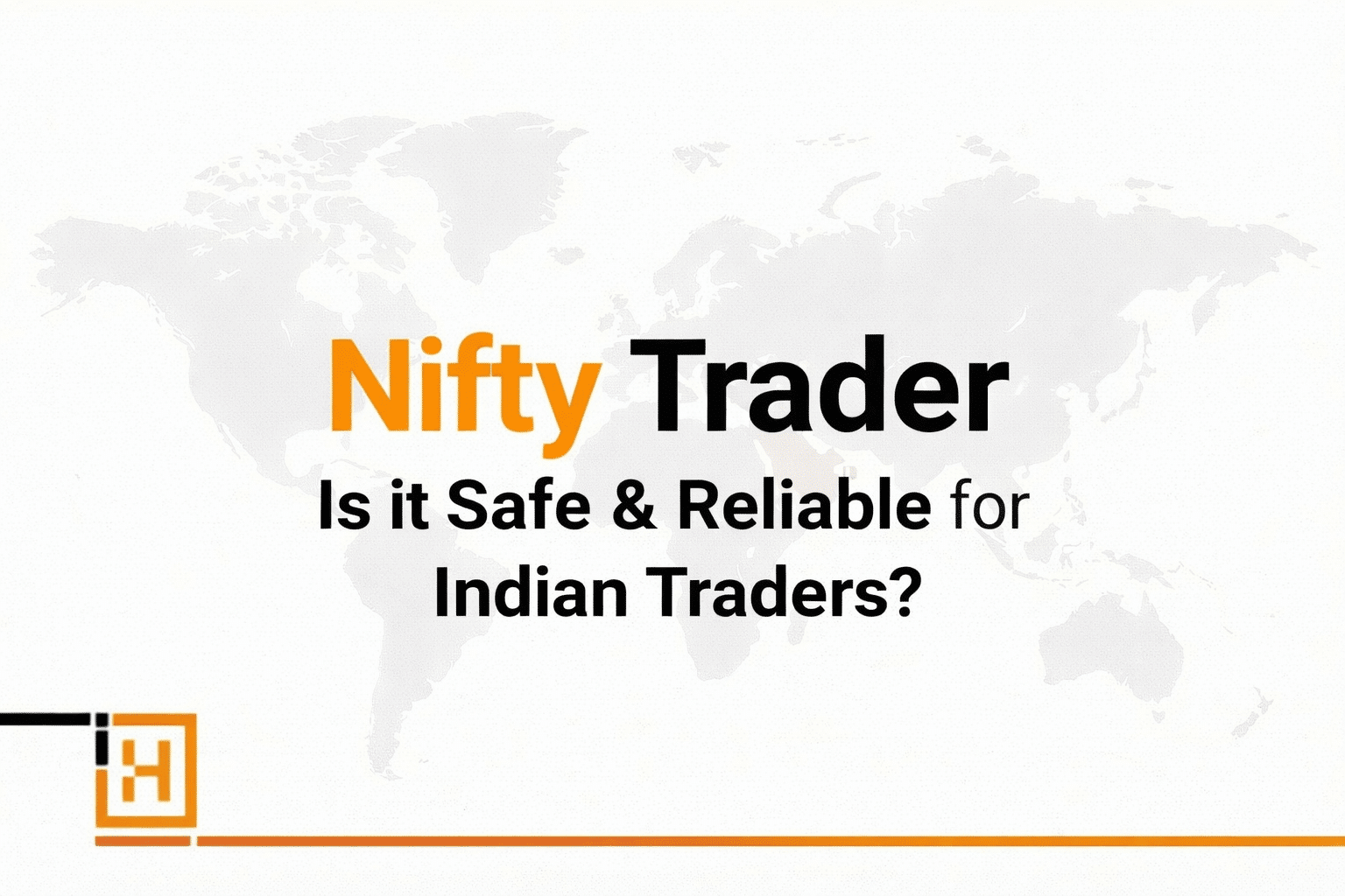 Nifty Trader logo with a world map background
